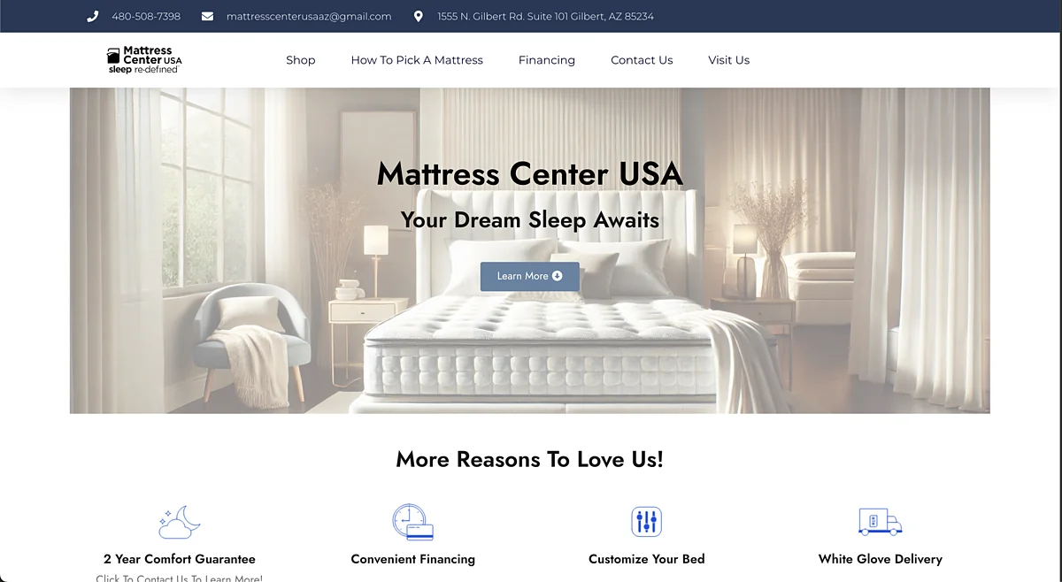 Mattress Center USA Homepage